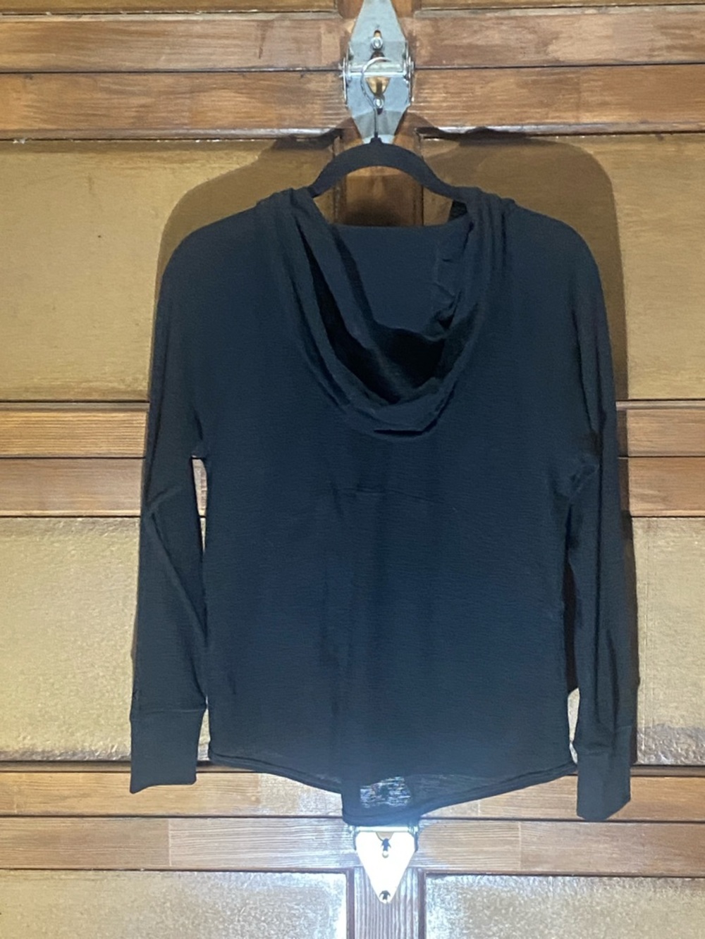 DKNY Black Zip-Front Hooded Sweatshirt - Picture 3 of 5